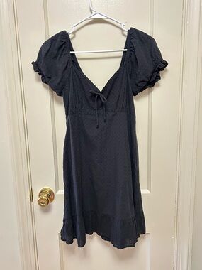 wild fable Black Puff-Sleeve V-Neck Women's Dress size S